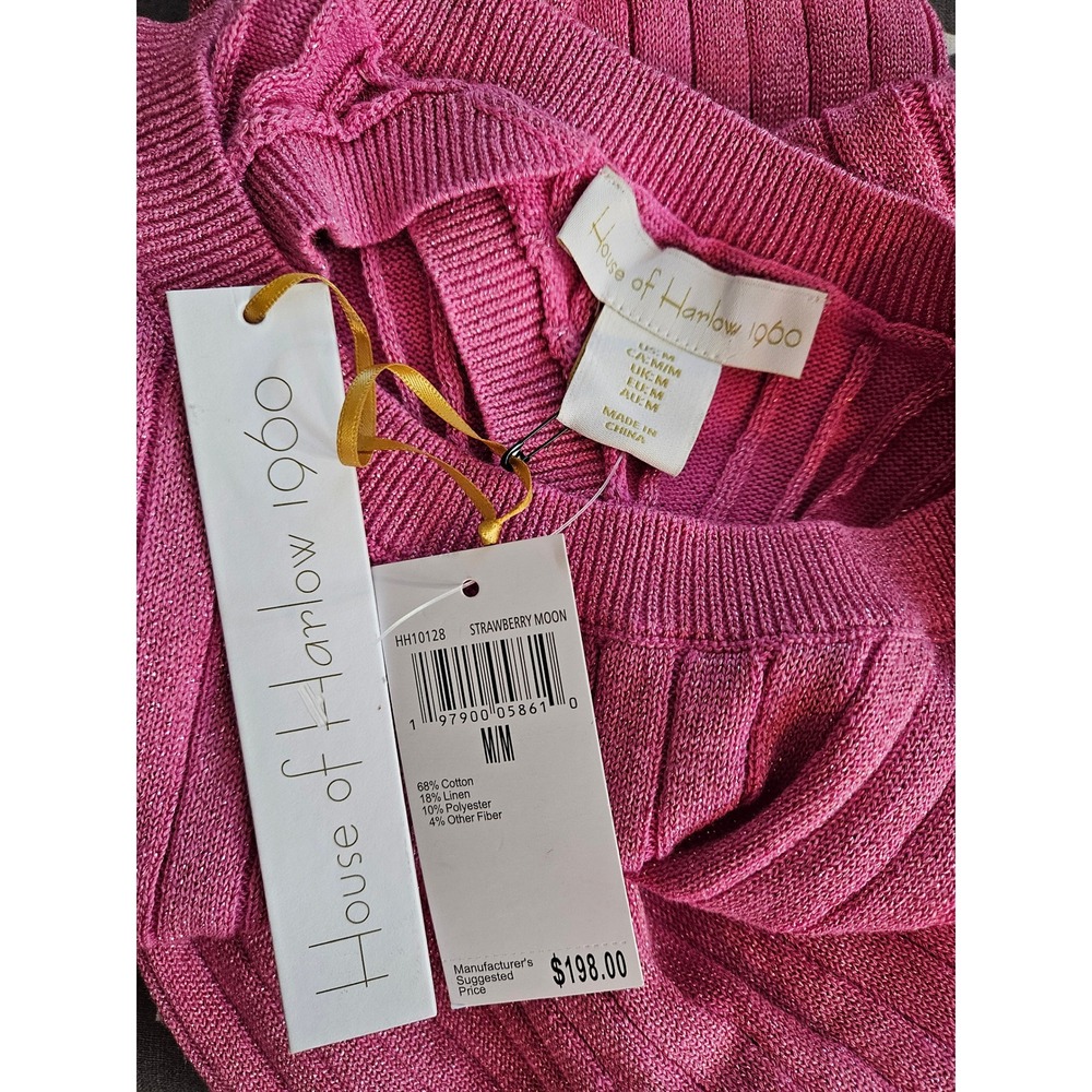 House of Harlow 1960 Strawberry Moon Maxi Dress Women M Pink Party Glam Wedding - Picture 5 of 6